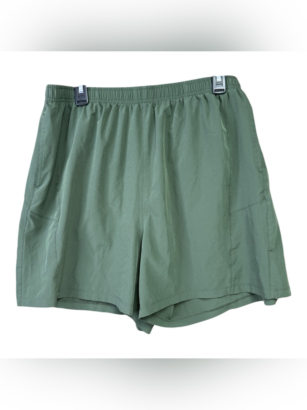 bcg Olive Green Performance Running Shorts size 1X side pockets